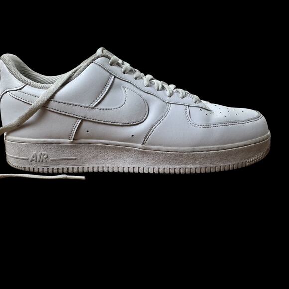 Nike Men’s Air Force One Sneakers | White on White | Size15 | Low Top - Picture 3 of 10